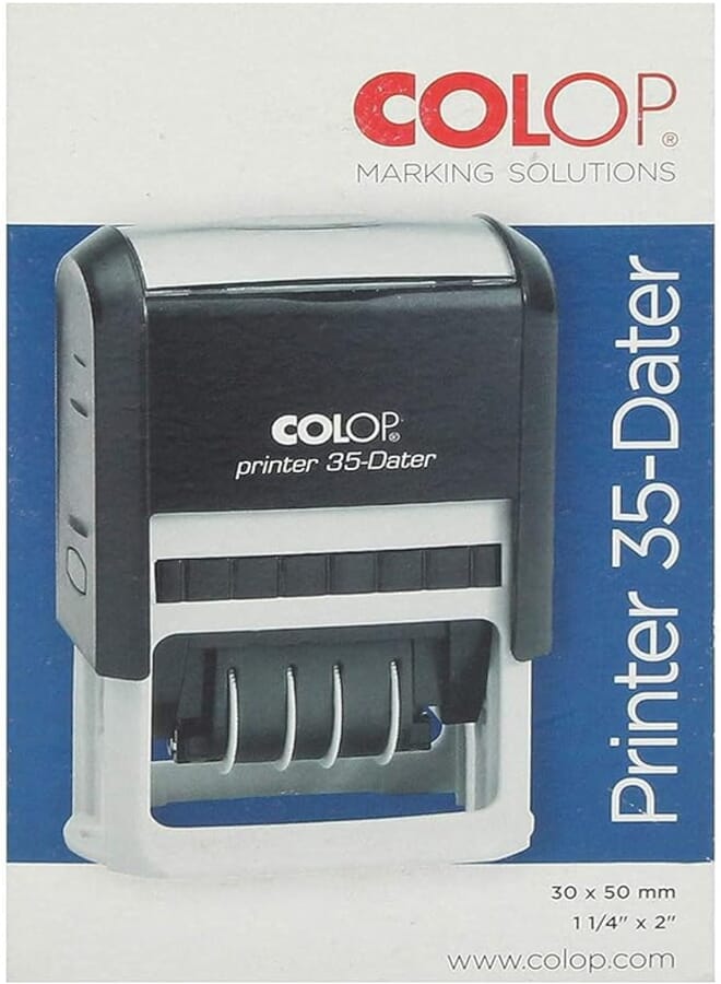 Colop printer 35 rectangle arabic date stamp, 30x50 mm